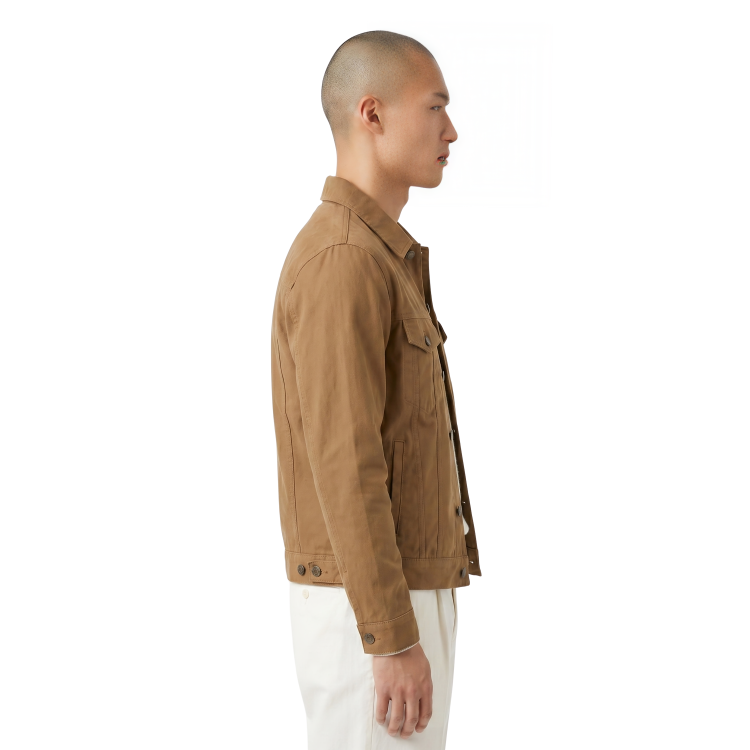 Khaki Cotton Button-Up Jacket Sale