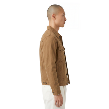 Khaki Cotton Button-Up Jacket Sale