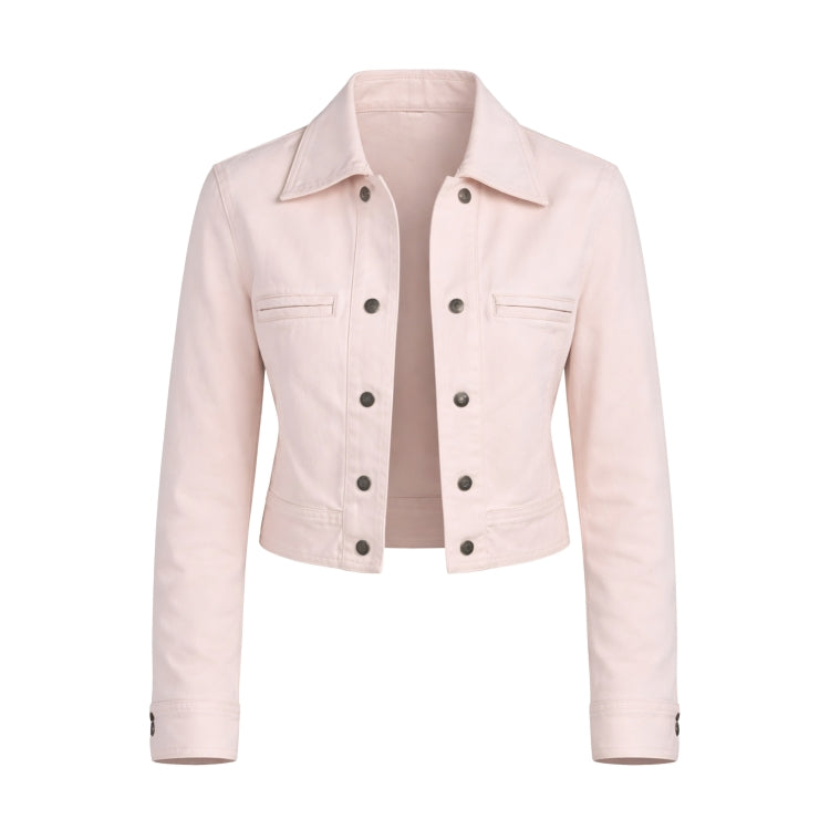Virgin River S05 Lizzie Pink Cotton Cropped Jacket