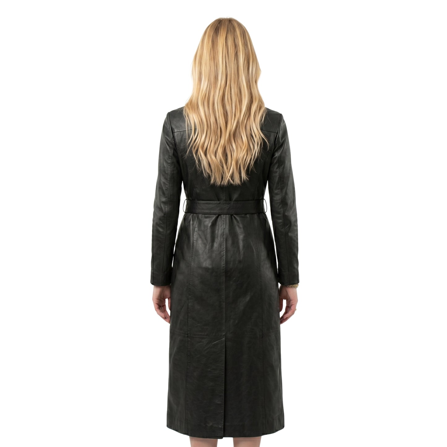 Love Story 2026 Sarah Pidgeon Black Leather Coat