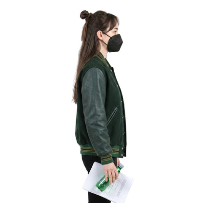 Lucy Inspired Green Varsity Jacket From Am I OK