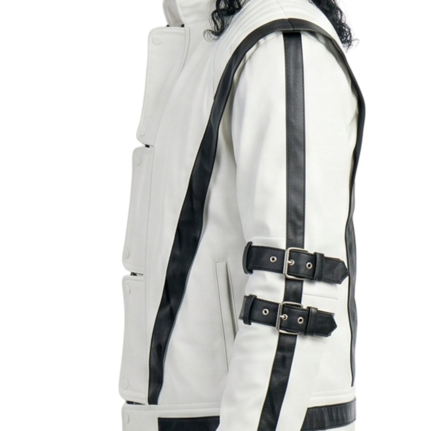MJ Thriller White Leather Jacket