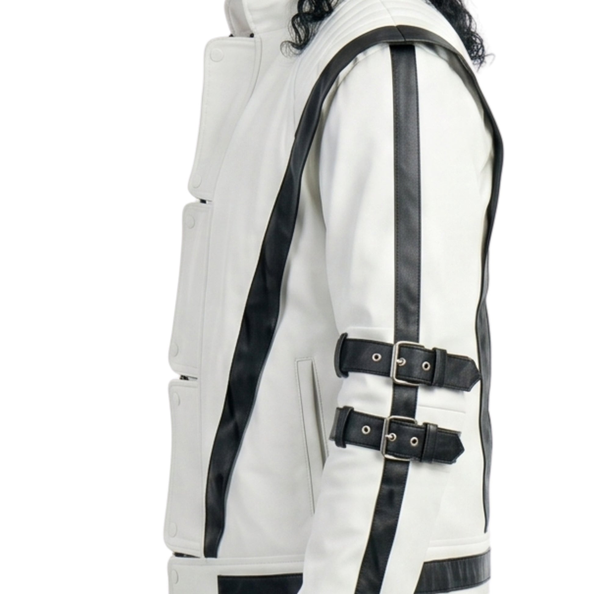 MJ Thriller White Leather Jacket