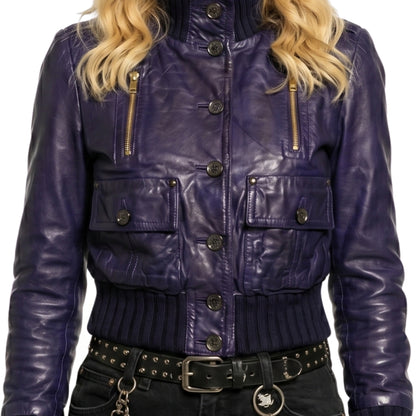 Madonna 2026 Coachella Festival Purple Bomber Jacket