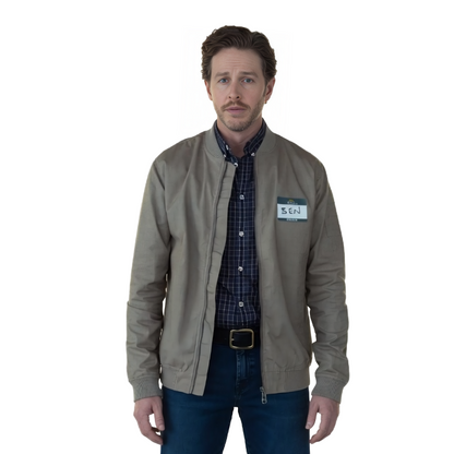 Manifest S04 Ben Stone Brown Cotton Bomber Jacket