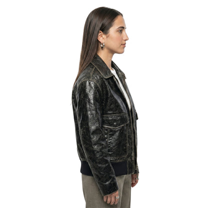 Mattea Conforti New York City Street Style Leather Jacket