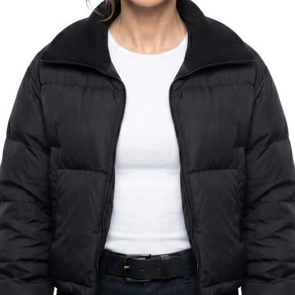 Maya Stern Black Quilted Puffer Jacket