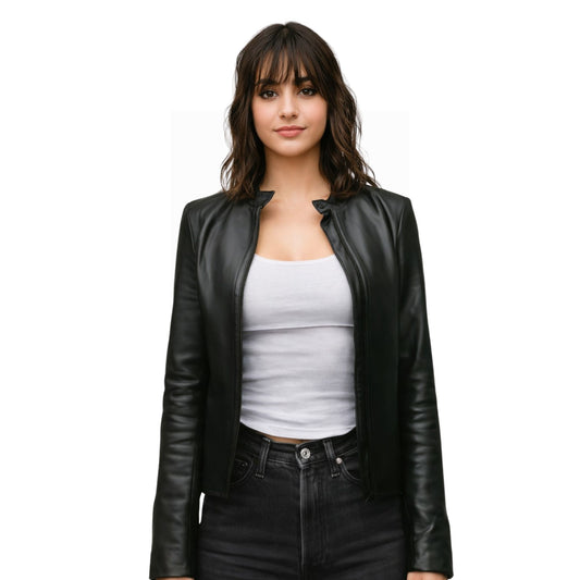 Melissa Barrera Abigail Black Leather Jacket