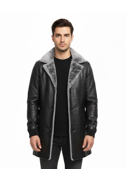 Men's Adventurer Long Thic Leather Coat
