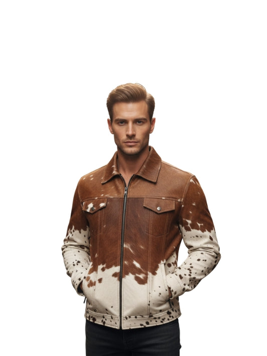 Men’s Authentic Hair-On Cow Print Jacket