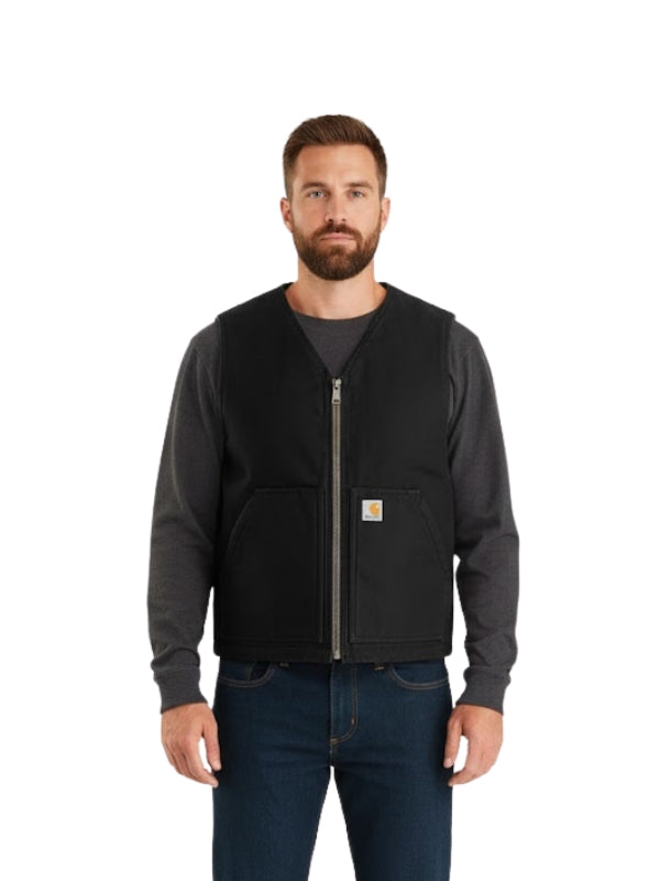 Men's Real Cotton Black Vest