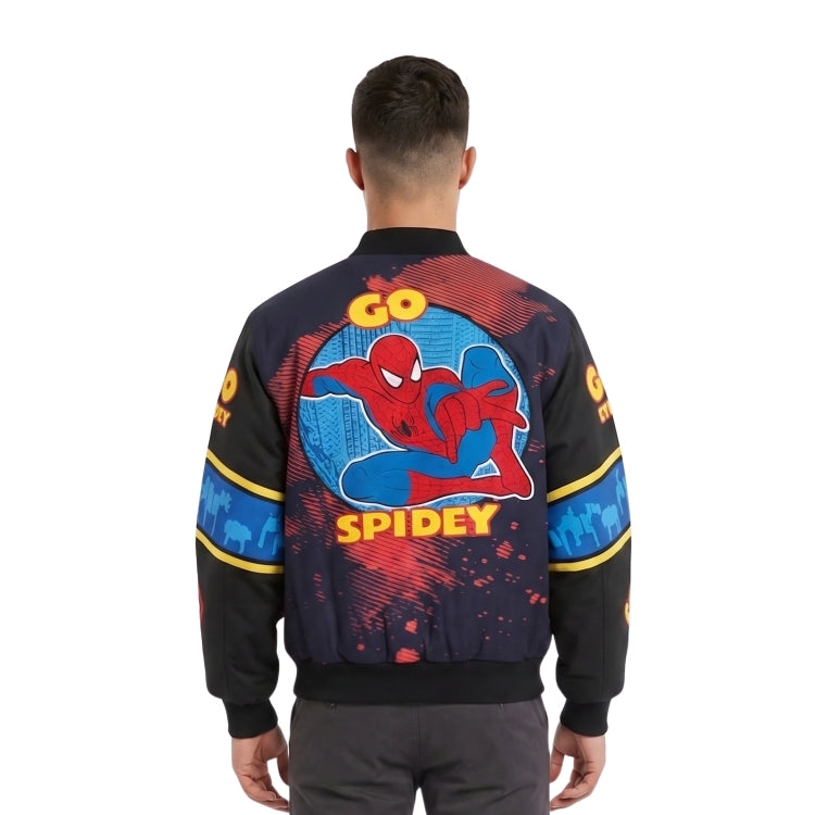 Men's Vintage JH Design Spider-Man Racing Cotton Jacket