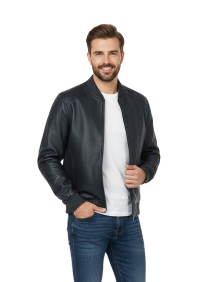 Mens 2436 Black Bomber Jacket