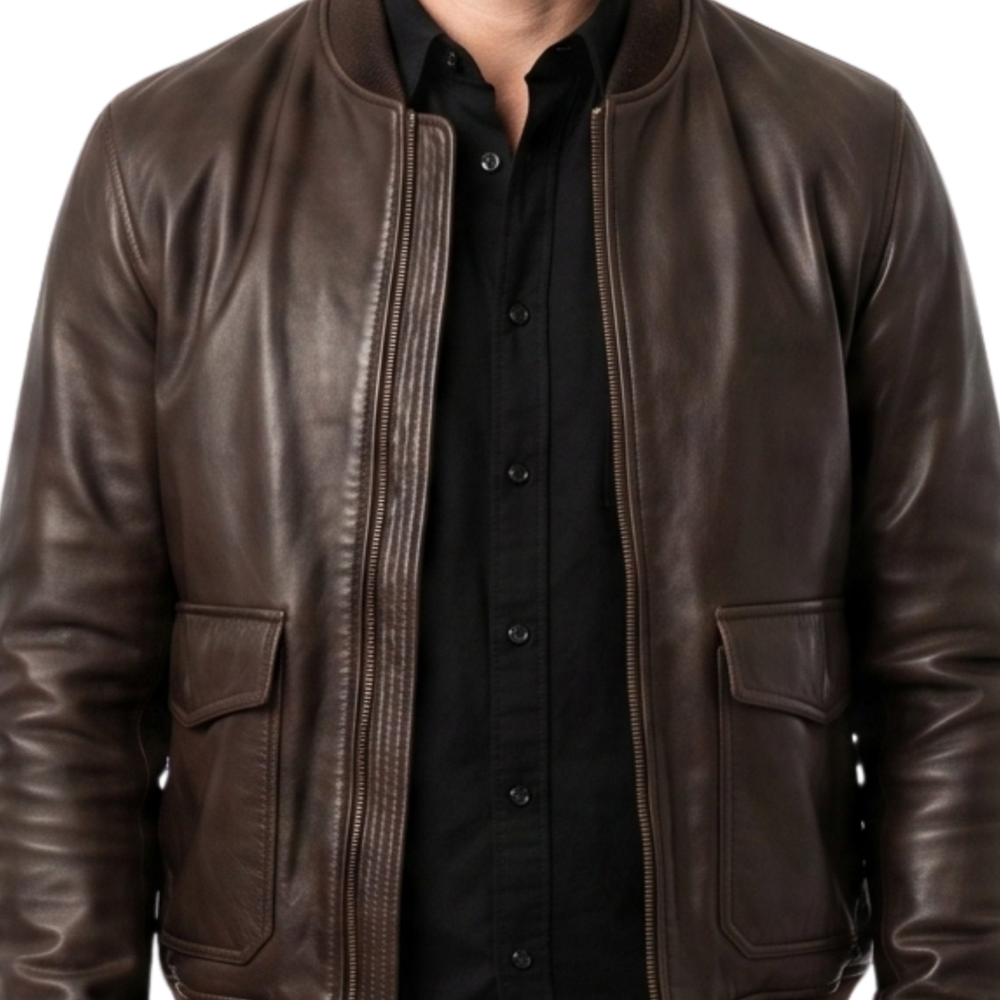 Mens Casual Shirt Collar Black Jacket Get Today