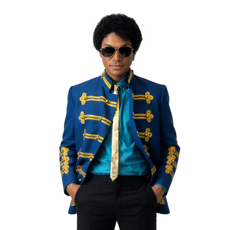 Michael 2026 Jaafar Jackson Blue Jacket