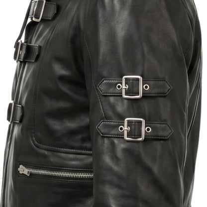 Michael Jackson Bad Era Black Biker Jacket