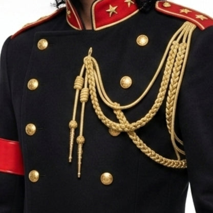 Michael Jackson Classic Black Military Coat