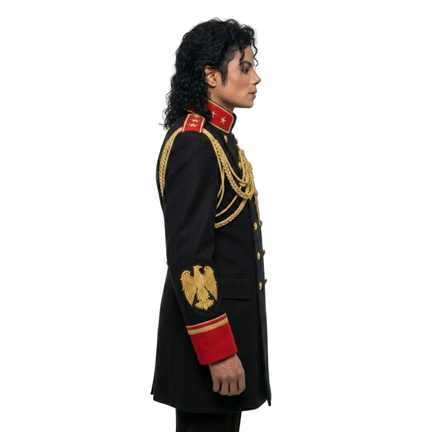Michael Jackson Gold Braided Military Jacket
