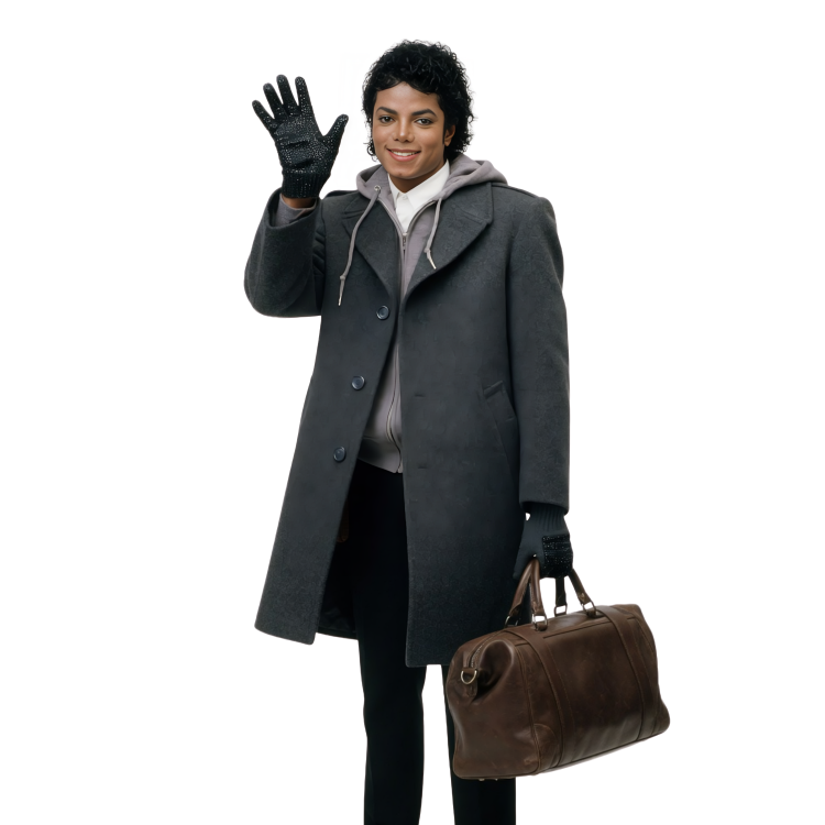 Michael Jackson Grey Wool Coat
