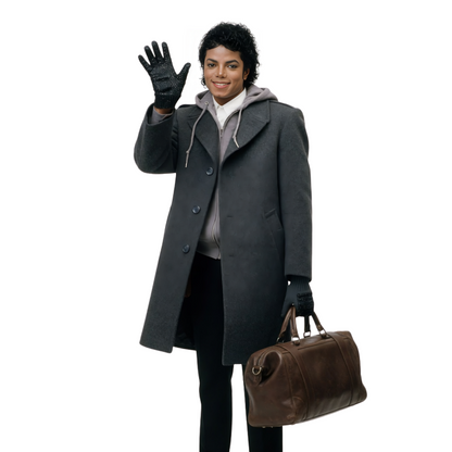 Michael Jackson Grey Wool Coat