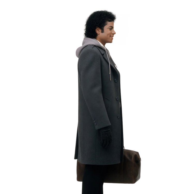 Michael Jackson Grey Wool Coat Sale On