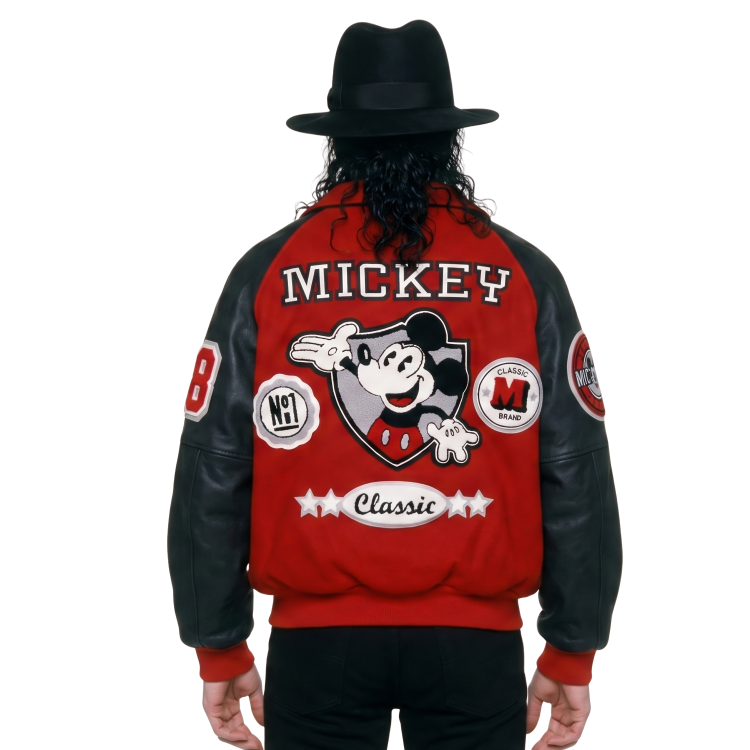  Michael Jackson Mickey Mouse Varsity Jacket Sale Live