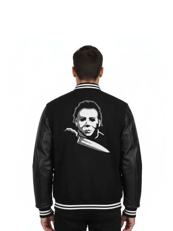 Michael Myers Black Varsity Jacket