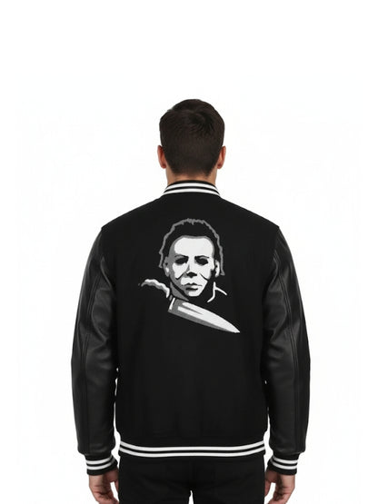 Michael Myers Black Varsity Jacket