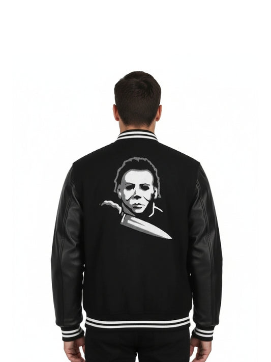 Michael Myers Black Varsity Jacket