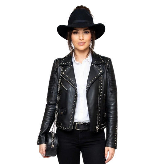 Michelle Keegan Black Leather Jacket