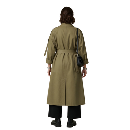 Modern Side-Slit Olive Green Overcoat Buy