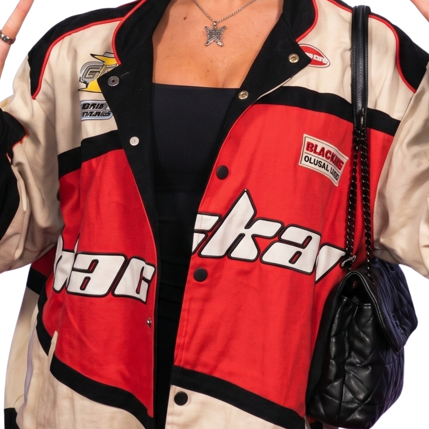 Molly Marsh Gran Turismo Red White and Black Jacket Shop Today