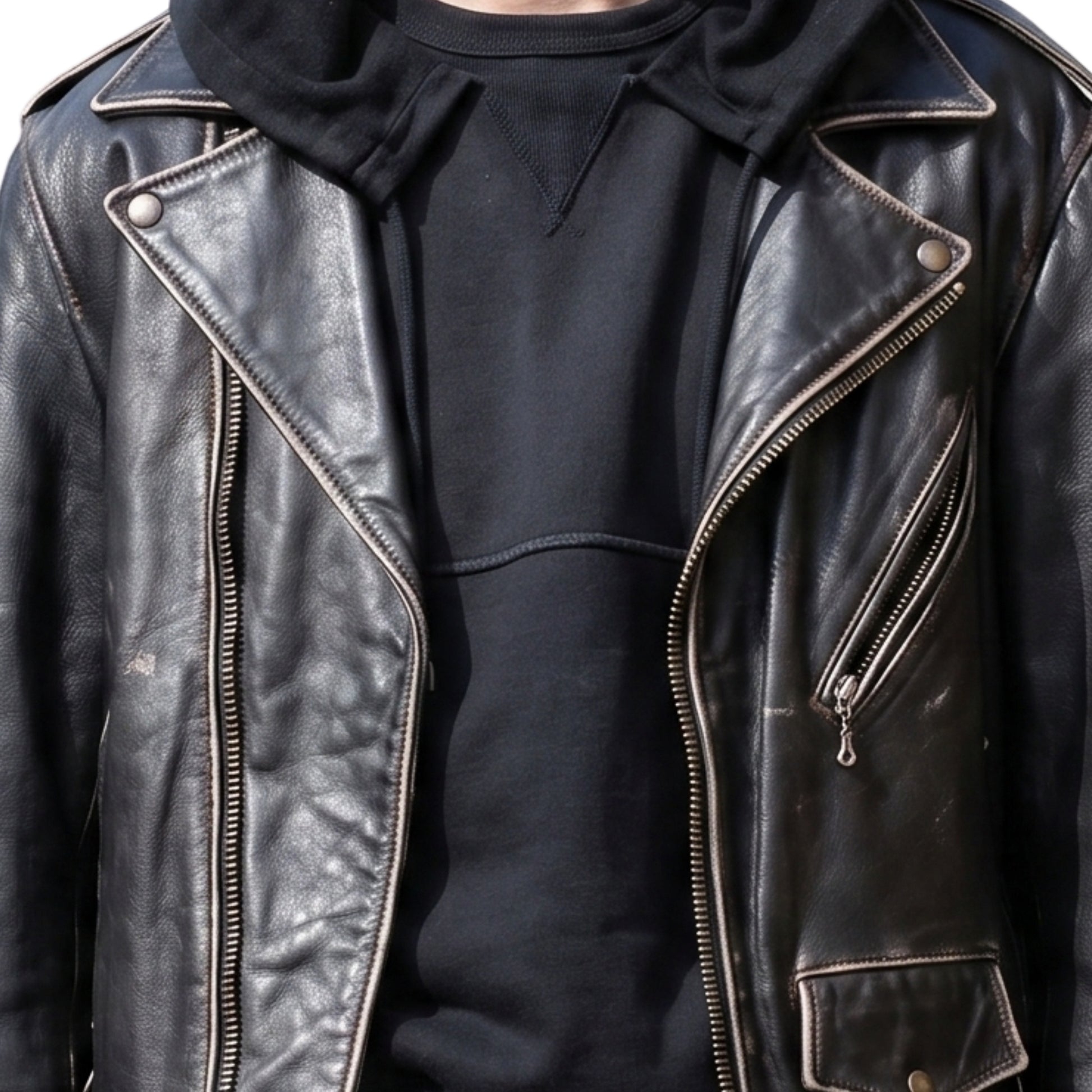 NYC 2026 Sombr Studded Leather Jacket