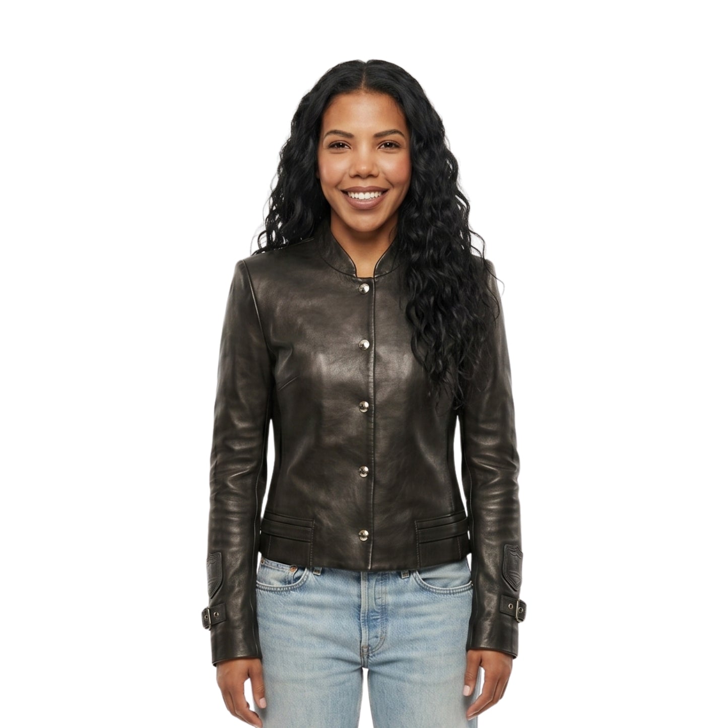 NYC Emma Grede Black Leather Jacket