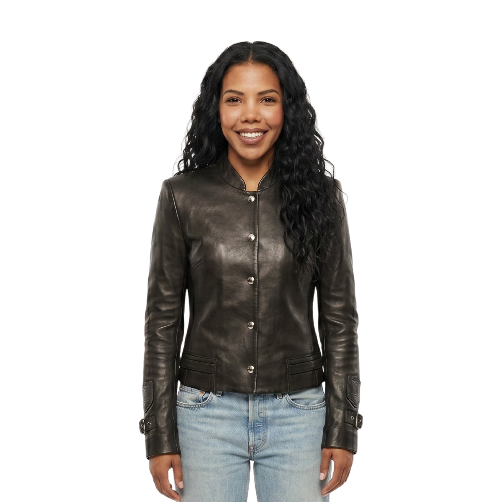 NYC Emma Grede Black Leather Jacket