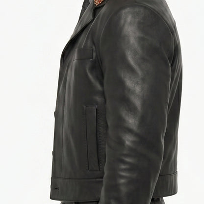 Nicholas Hoult 2026 Prada Black Leather Jacket