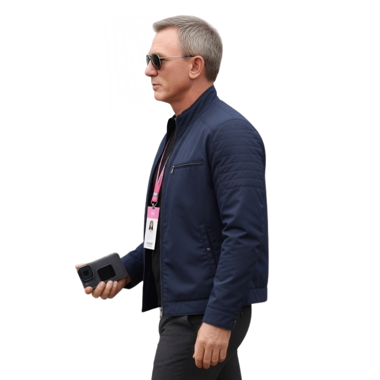 No Time To Die Daniel Craig James Bond Blue Cotton Jacket sale