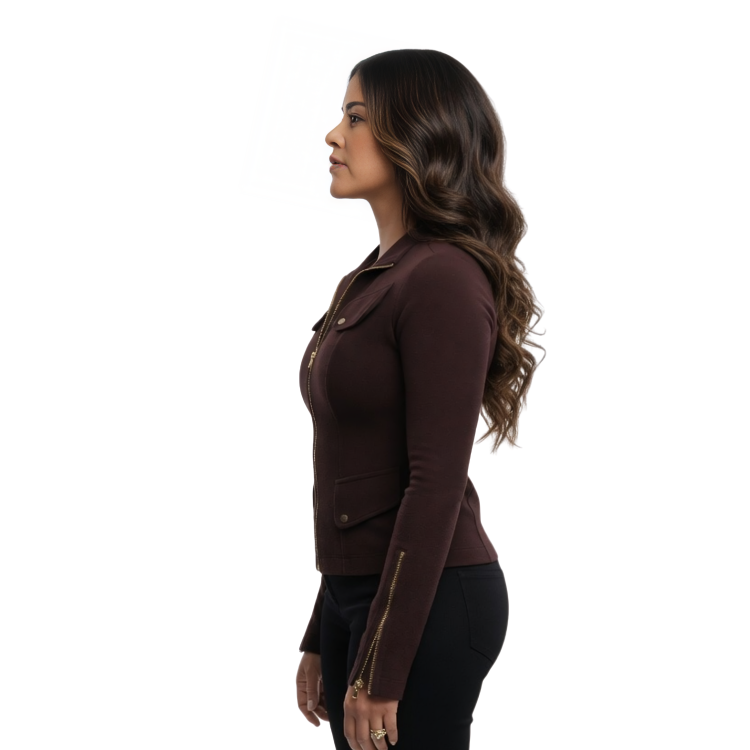 Nora Torrez Maroon Jacket Buy
