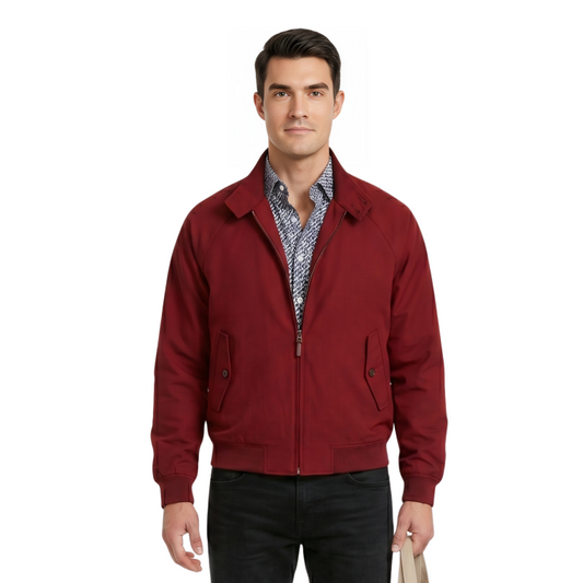Notes of Autumn Peter Porte Red Bomber Jacket