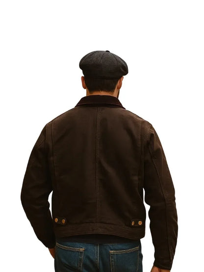 NY Yankees dark brown crop jacket with a stylish short length, ideal for casual outfits