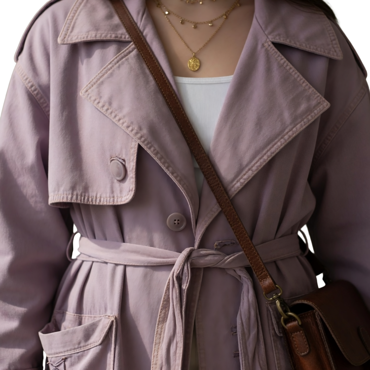 Oversized Dusty Pink Trench Coat Buy Now