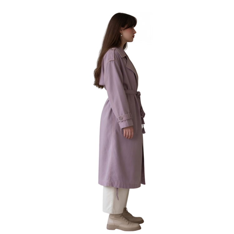 Oversized Dusty Pink Trench Coat Live Now