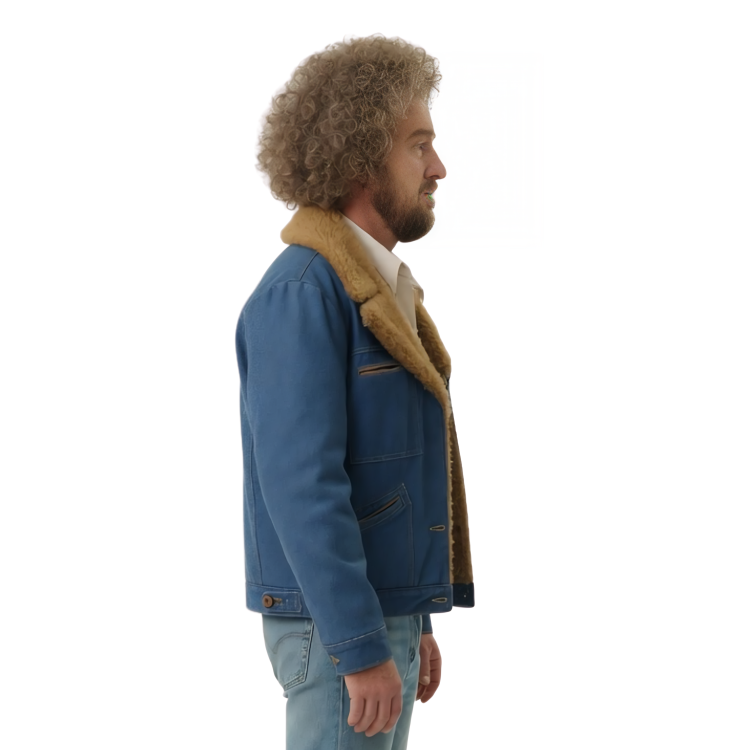 Paint 2023 Owen Wilson Carl Nargle Blue Shearling Jacket Buy