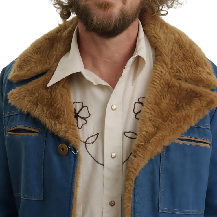 Paint 2023 Owen Wilson Carl Nargle Blue Shearling Jacket Sale Live