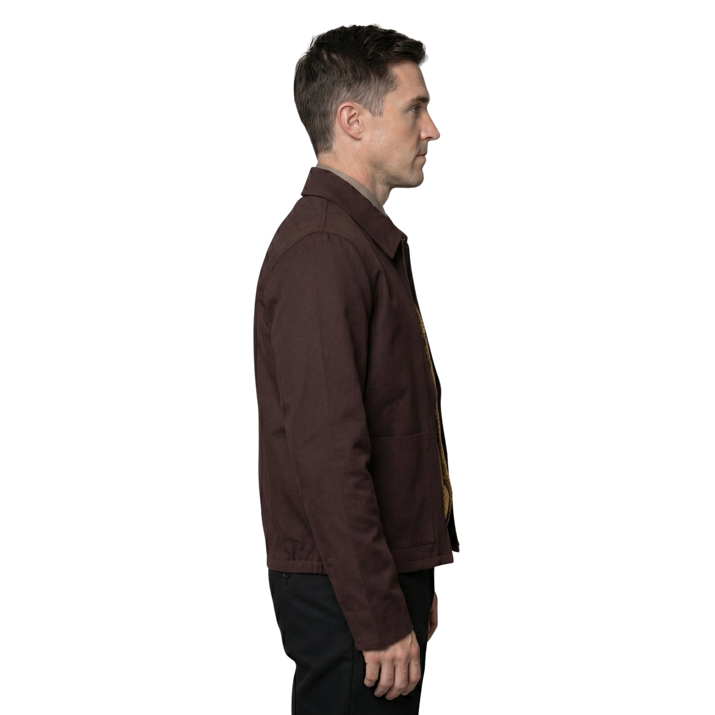 Phil Dunster 2026 Brown Leather Jacket from HBO Max Series