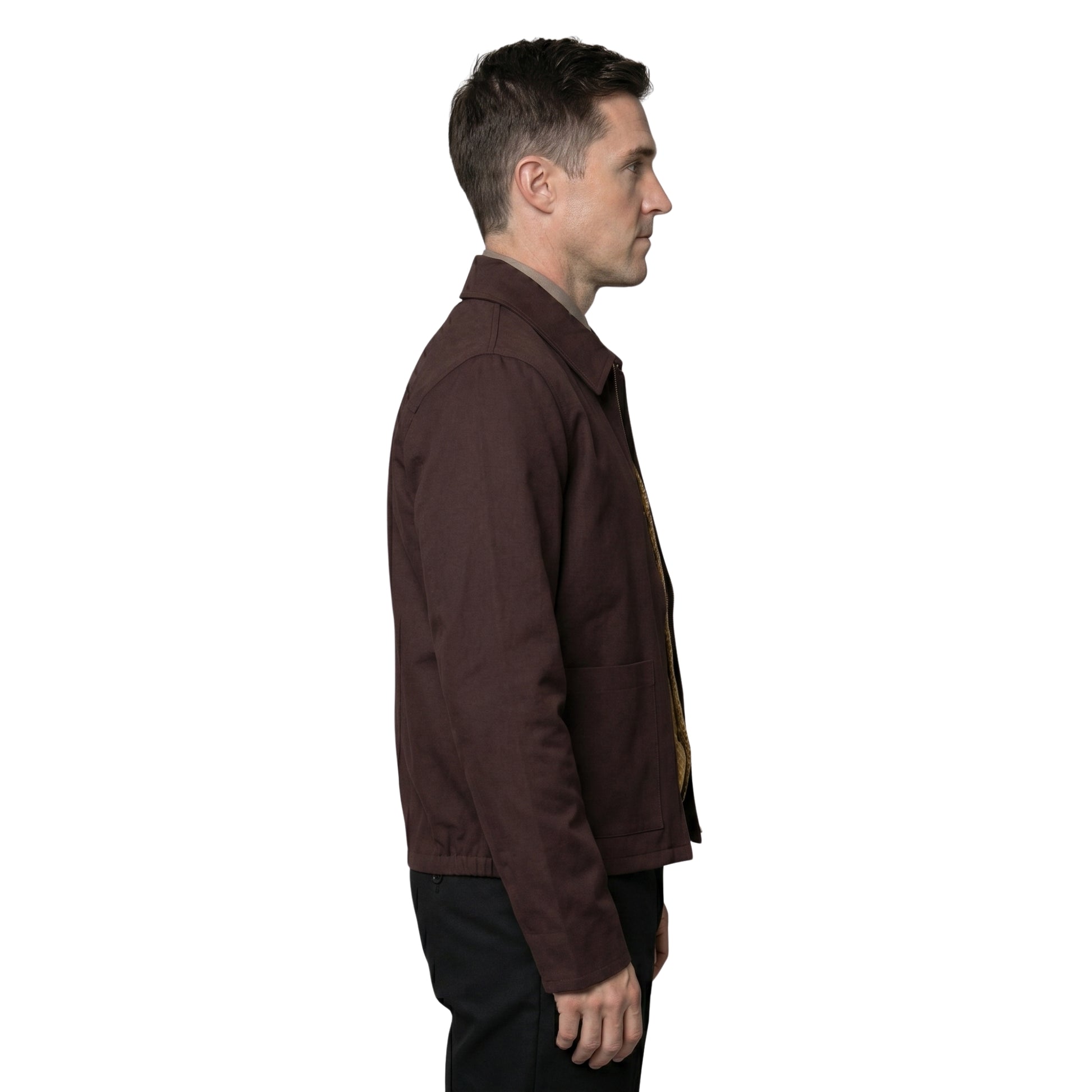 Phil Dunster 2026 Brown Leather Jacket from HBO Max Series