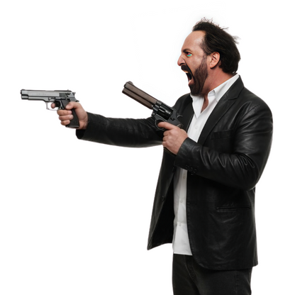 Prisoners of the Ghost land Nicolas Cage Black Leather Suit Jacket Live Now