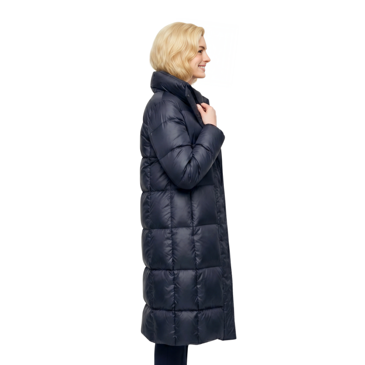 Rebecca Eileen Anne Hathaway Puffer Trench Coat side 2