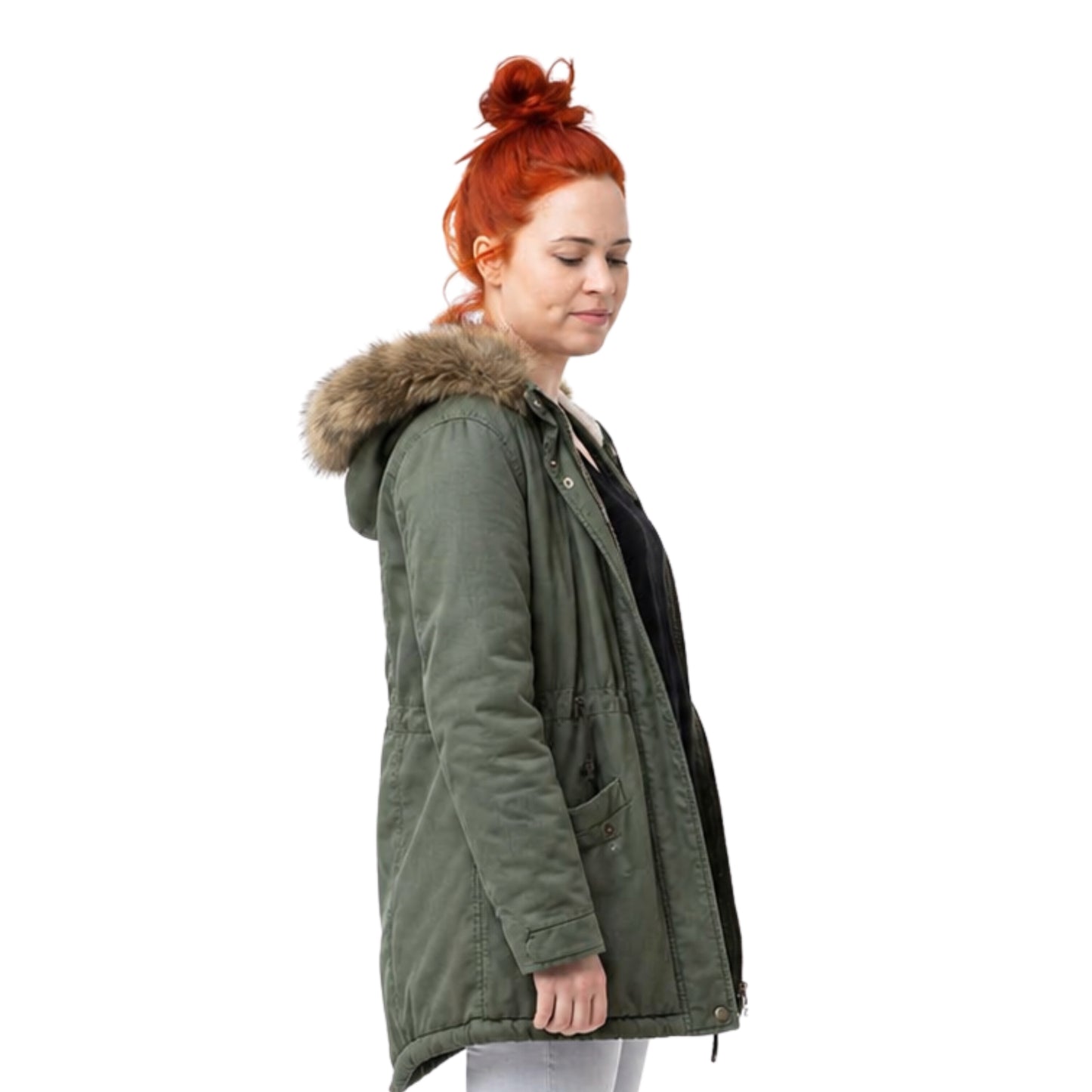 Resident Alien D’Arcy Bloom Green Shearling Hooded Jacket