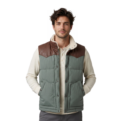 Retro Cowboy Style Quilted Vest 